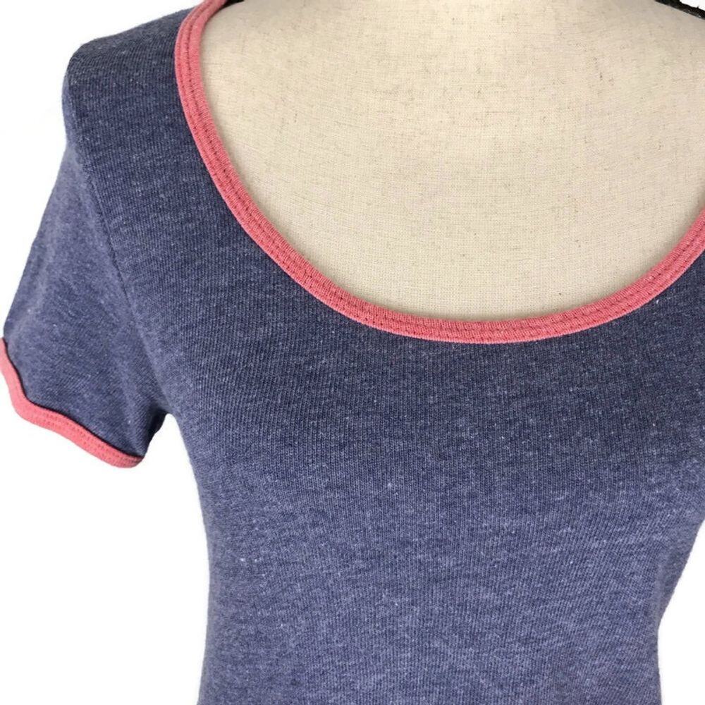 LulaRoe Classic T Hi Low Short Sleeve Top Tunic Purple Womens Sz XXS Scoop Neck - Picture 5 of 9
